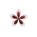 Red Star Flower Wall Art